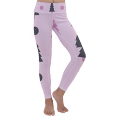 Christmas Trees Tree Fir Den Kids  Lightweight Velour Classic Yoga Leggings by Wegoenart