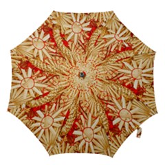 Christmas Straw Xmas Gold Hook Handle Umbrellas (medium) by Wegoenart