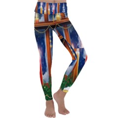 Christmas Lighting Candles Kids  Lightweight Velour Classic Yoga Leggings by Wegoenart