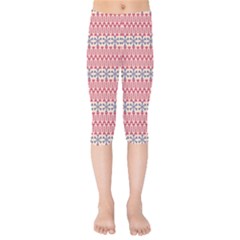 Christmas Pattern Vintage Kids  Capri Leggings  by Wegoenart