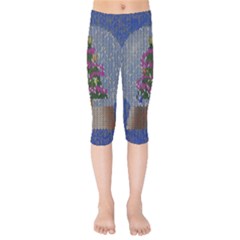 Christmas  Snow Kids  Capri Leggings  by Wegoenart