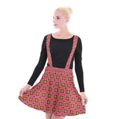 Christmas Paper Wrapping Suspender Skater Skirt by Wegoenart