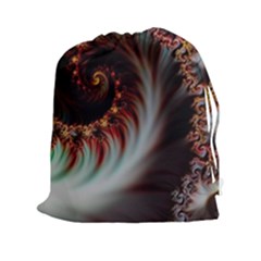 Digital Fractal Fractals Fantasy Drawstring Pouch (xxl) by Wegoenart