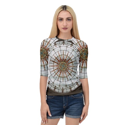 Dome Glass Architecture Glass Dome Quarter Sleeve Raglan Tee by Wegoenart