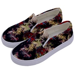 Ara Bird Parrot Animal Art Kids  Canvas Slip Ons by Wegoenart