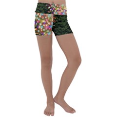 Christmas Tree Fir Tree Star Kids  Lightweight Velour Yoga Shorts by Wegoenart