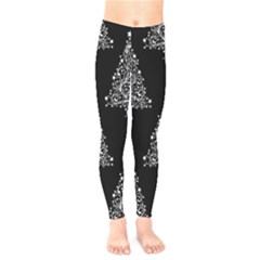 Christmas Tree Modern Background Kids  Legging by Wegoenart