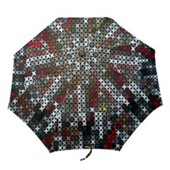 Christmas Cross Stitch Background Folding Umbrellas by Wegoenart