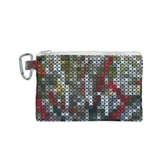 Christmas Cross Stitch Background Canvas Cosmetic Bag (small) by Wegoenart