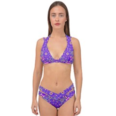 Art Abstract Background Double Strap Halter Bikini Set by Wegoenart