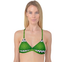 Background Sports Soccer Football Reversible Tri Bikini Top by Wegoenart