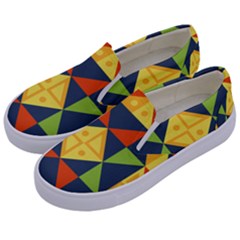 Background Geometric Color Kids  Canvas Slip Ons by Wegoenart