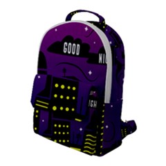 City Architecture Night Skyscraper Flap Pocket Backpack (large) by Wegoenart