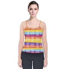 Art Background Abstract Velvet Spaghetti Strap Top by Wegoenart