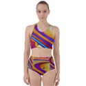 Abstract Architecture Background Racer Back Bikini Set View1