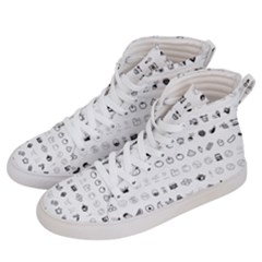 Vegan Vegetarian Icons Food Eat Men s Hi-top Skate Sneakers by Wegoenart
