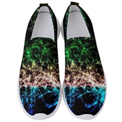 Wallpaper Fractal Lines Abstract Men s Slip On Sneakers by Wegoenart
