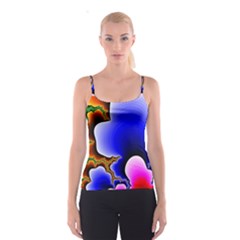 Fractal Background Pattern Color Spaghetti Strap Top by Wegoenart