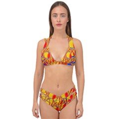 Graphic Design Graphic Design Double Strap Halter Bikini Set by Wegoenart