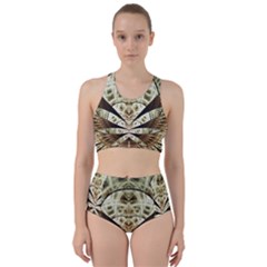 Pattern Nature Desktop Fractals Racer Back Bikini Set by Wegoenart
