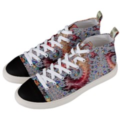 Fractal Artwork Design Pattern Men s Mid-top Canvas Sneakers by Wegoenart