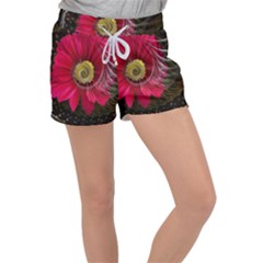 Fantasy Flower Fractal Blossom Women s Velour Lounge Shorts by Wegoenart
