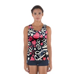 <3 I Love You <3 Sport Tank Top  by WensdaiAmbrose
