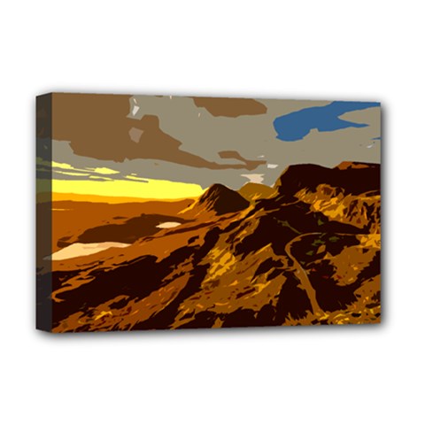 Scotland Monti Mountains Mountain Deluxe Canvas 18  X 12  (stretched) by Pakrebo