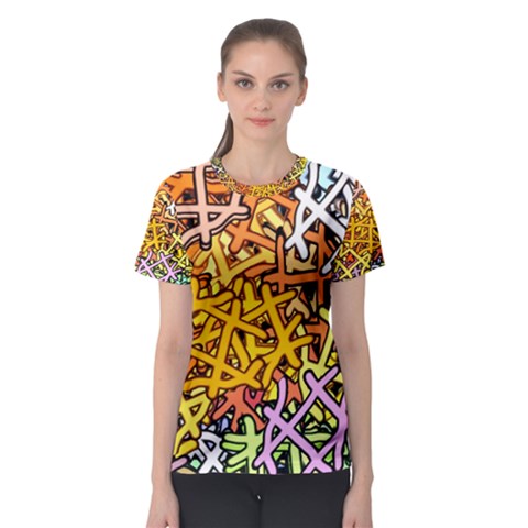 Color Colors Network Networks Women s Sport Mesh Tee by Pakrebo