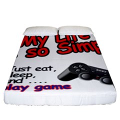 My Life Is Simple Fitted Sheet (california King Size) by Ergi2000