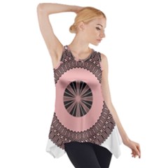 Design Circular Aztec Symbol Side Drop Tank Tunic by Pakrebo