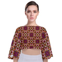 Lawless Garden Tie Back Butterfly Sleeve Chiffon Top by bykenique