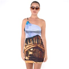 Street Architecture Building One Soulder Bodycon Dress by Pakrebo