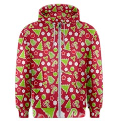 Christmas Paper Scrapbooking Pattern Men s Zipper Hoodie by Pakrebo