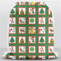 Christmas Paper Christmas Pattern Drawstring Bag (large) by Pakrebo