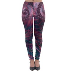 Fractal Artwork Digital Pattern Lightweight Velour Leggings by Pakrebo