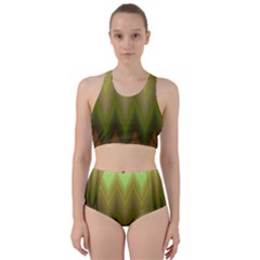 Zig Zag Chevron Classic Pattern Racer Back Bikini Set by Pakrebo