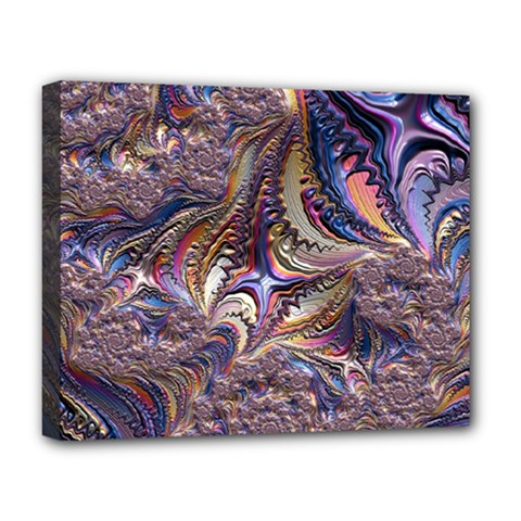 Fractal Artwork Pattern Digital Deluxe Canvas 20  X 16  (stretched) by Pakrebo