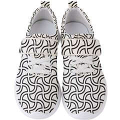 Pattern Monochrome Repeat Men s Velcro Strap Shoes by Pakrebo
