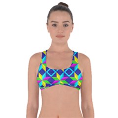 Pattern Star Abstract Background Got No Strings Sports Bra by Pakrebo