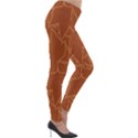 Autumn Leaves Repeat Pattern Lightweight Velour Leggings View4