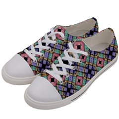 Pattern Wallpaper Background Women s Low Top Canvas Sneakers by Pakrebo