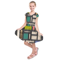Door Stained Glass Stained Glass Kids  Short Sleeve Dress by Pakrebo