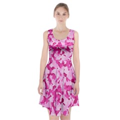 Standard Pink Camouflage Army Military Girl Funny Pattern Racerback Midi Dress by snek