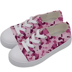 Standard Violet Pink Camouflage Army Military Girl Kids  Low Top Canvas Sneakers by snek