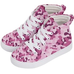 Standard Violet Pink Camouflage Army Military Girl Kids  Hi-top Skate Sneakers by snek