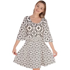 Decorative Ornamental Velour Kimono Dress by Mariart