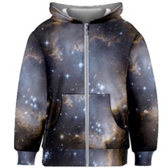 Cosmic Constellation Kids  Zipper Hoodie Without Drawstring by WensdaiAmbrose