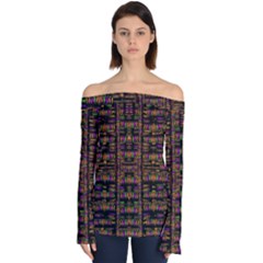 Surrounded By  Ornate  Loved Candle Lights In Starshine Off Shoulder Long Sleeve Top by pepitasart