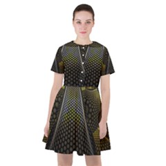 Fractal Hexagon Geometry Hexagonal Sailor Dress by Mariart